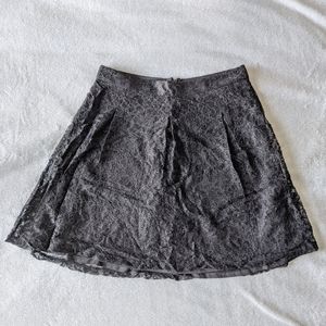 Express Black Lace Mini Skirt